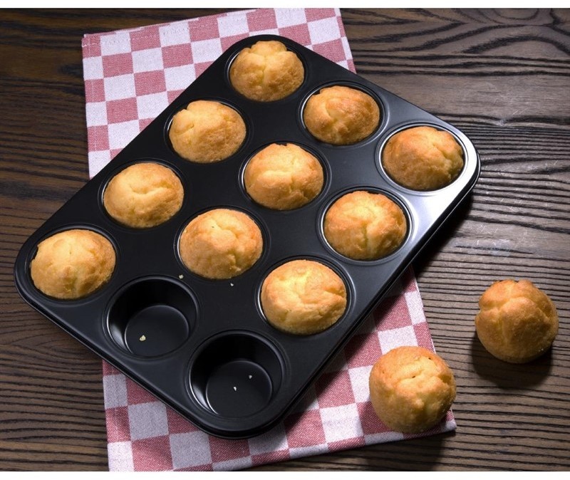  Vogue Carbon Steel Non-Stick Muffin Tray 12 Cup 