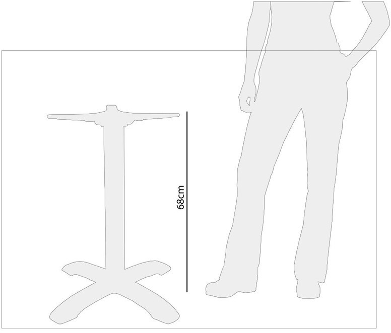  Bolero Aluminium Four Leg Table Base 