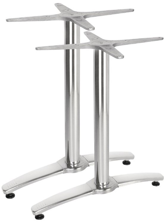  Bolero Aluminium Twin Leg Table Base (Pack of 2) 