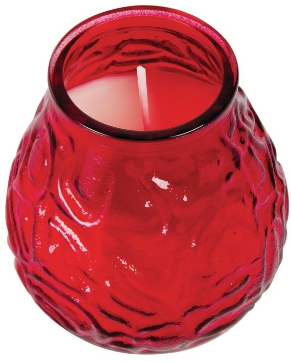  Bolsius Red Low Boy Bar Lights (Pack of 12) 