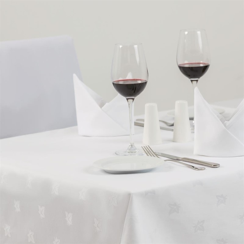  Mitre Luxury Luxor Tablecloth White 1780 x 3650mm 