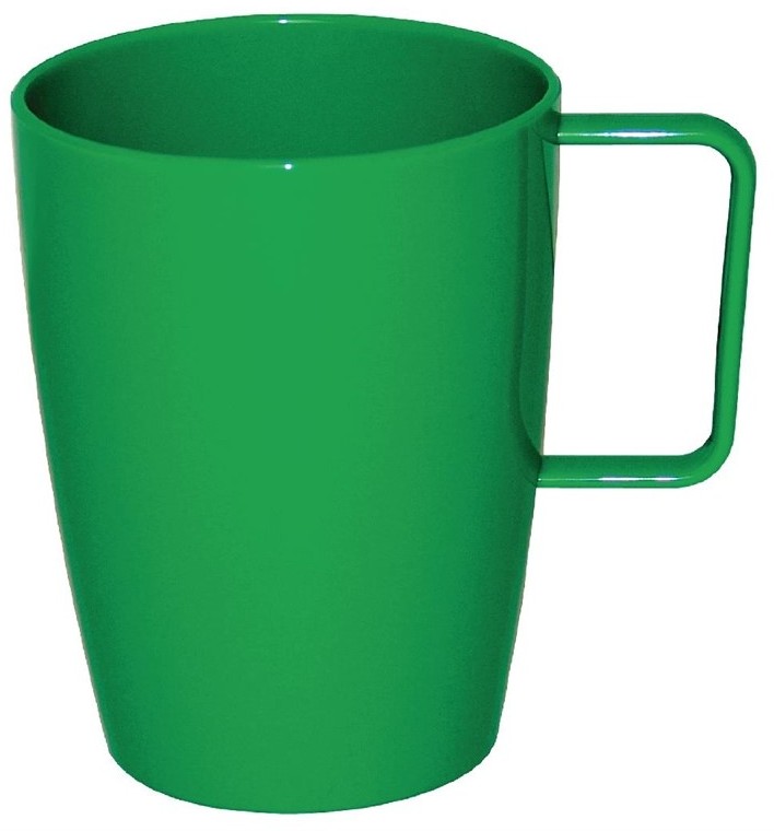  Kristallon Polycarbonate Handled Beakers Green 284ml 