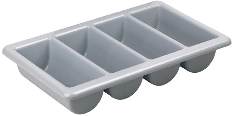  Kristallon Stackable Plastic Cutlery Tray Large 