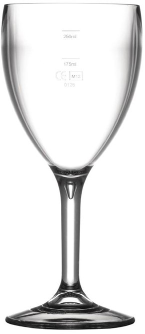  BBP Polycarbonate Wine Glasses 310ml CE Marked at 175ml and 250ml 