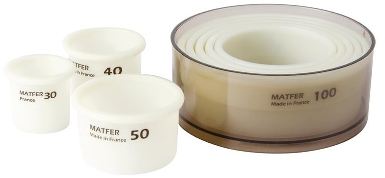  Matfer Exoglass Round Plain Pastry Cutter Set 