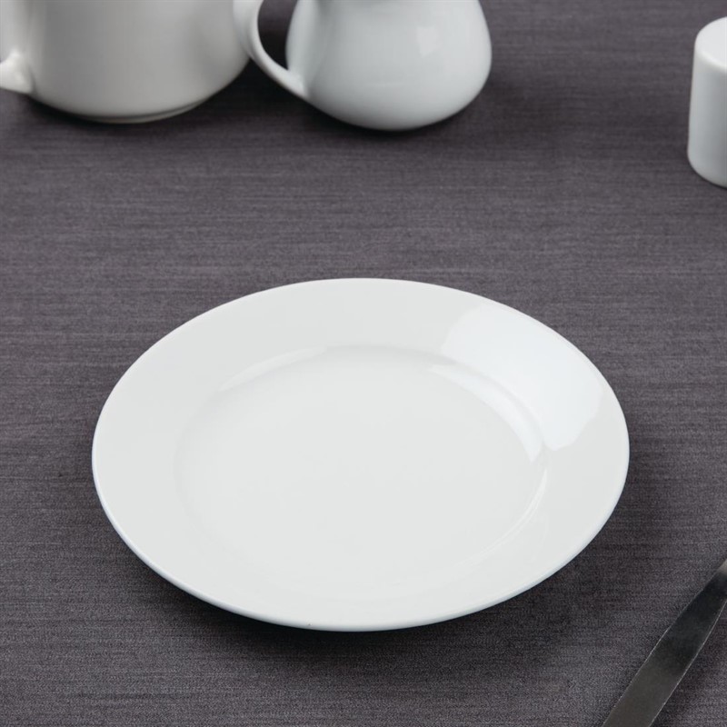  Athena Hotelware Wide Rimmed Plates 165mm (Pack of 12) 