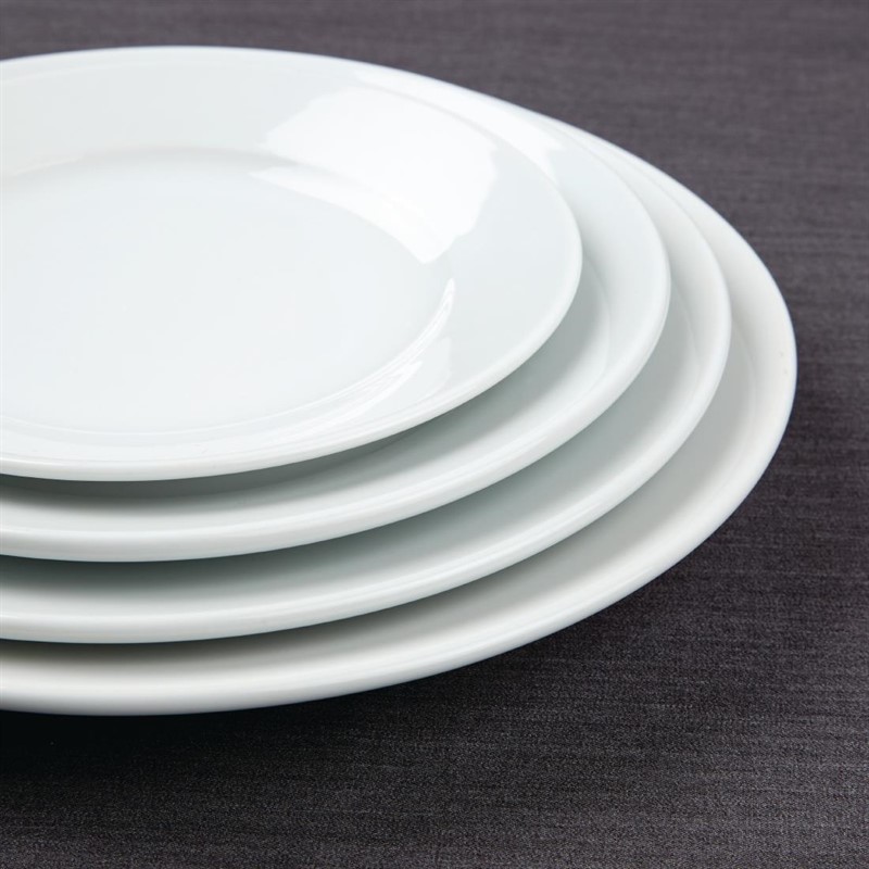 Athena Hotelware Wide Rimmed Plates 165mm (Pack of 12) 