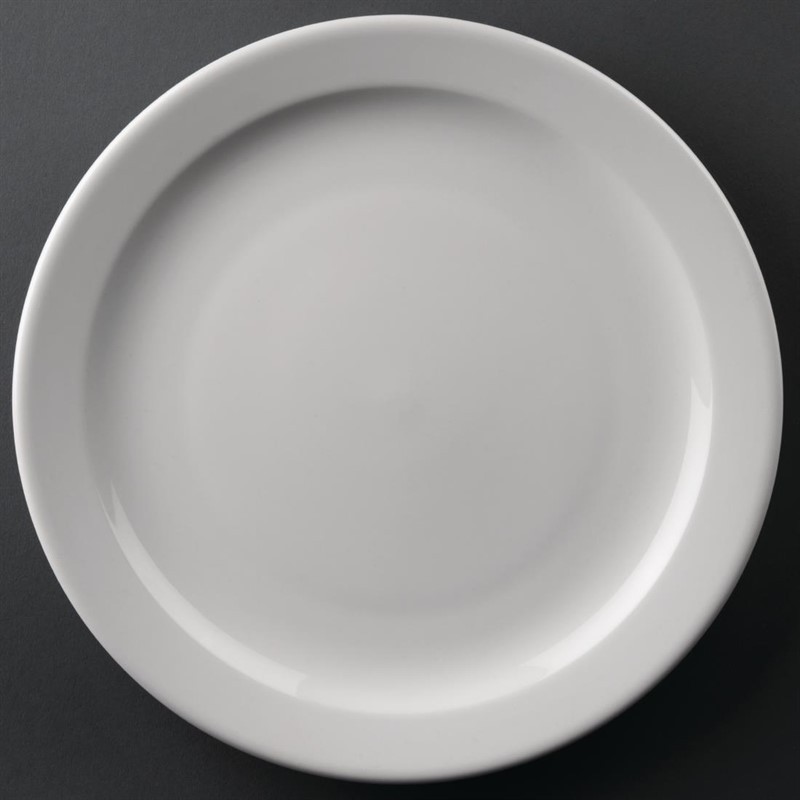  Athena Hotelware Narrow Rimmed Plates 254mm (Pack of 12) 