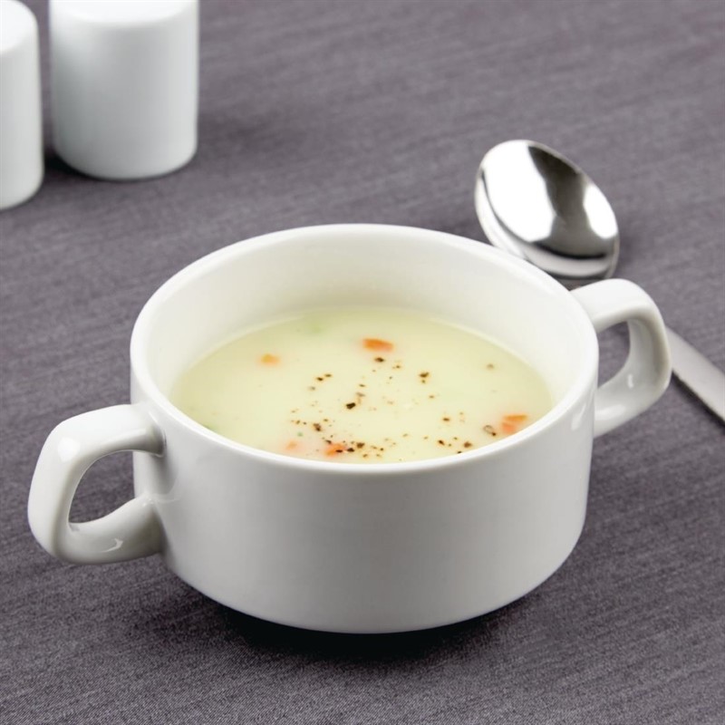  Athena Hotelware Stacking Soup Bowls 160mm 290ml (Pack of 12) 