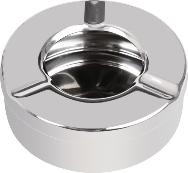  Olympia Stainless Steel Windproof Ashtray 90mm (Pack of 6) 