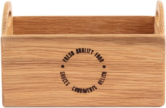  Olympia Oak Printed Table Caddy 230mm 