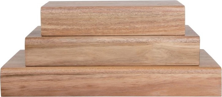 Olympia FSC Acacia Wood Riser Set (Pack of 3) 