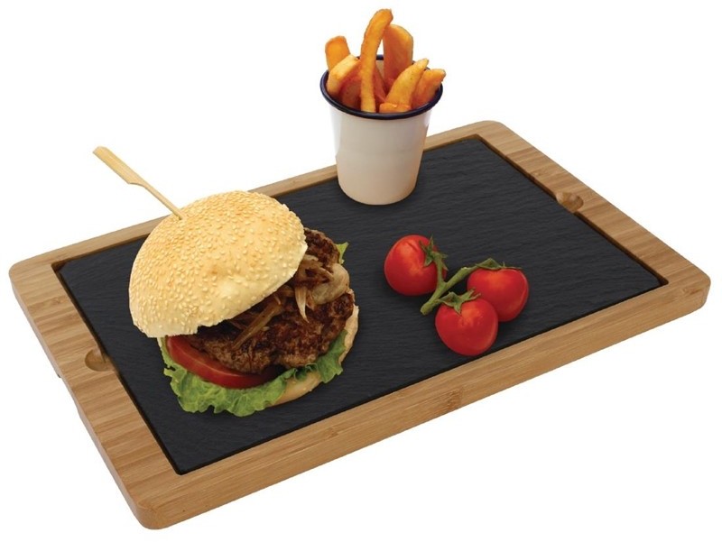  Olympia Smooth Edged Slate Platters 280 x 180mm (Pack of 2) 