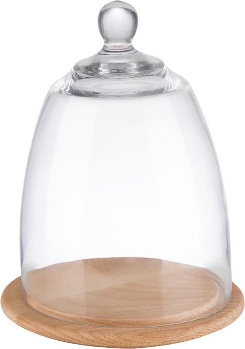  APS Wooden Tray With Glass Cover 185mm 