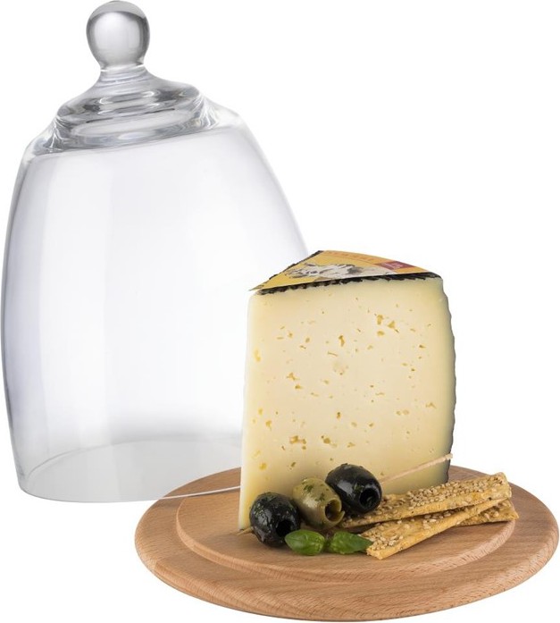  APS Wooden Tray With Glass Cover 185mm 