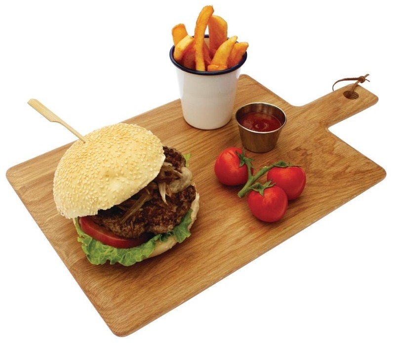  Olympia Oak Wood Handled Wooden Board Large 350mm 