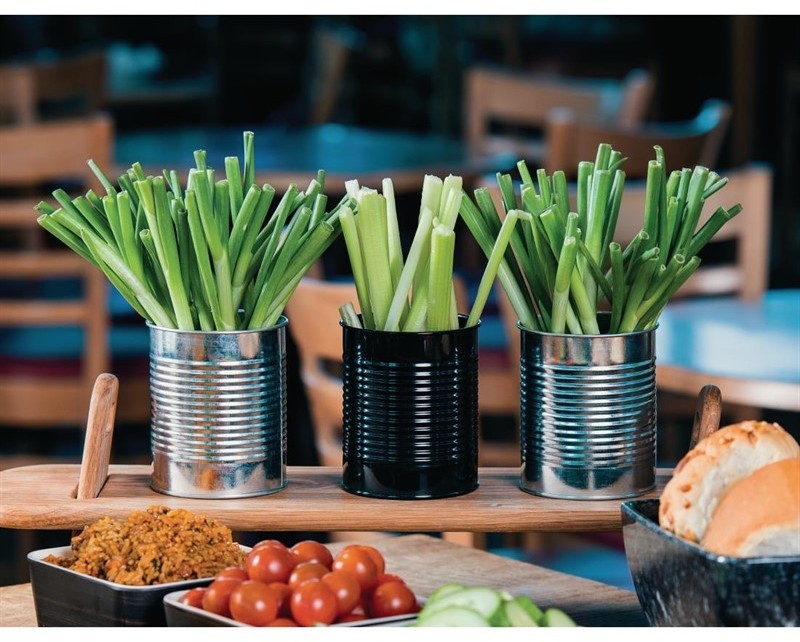  Olympia Galvanised Steel Chip Cup Black 