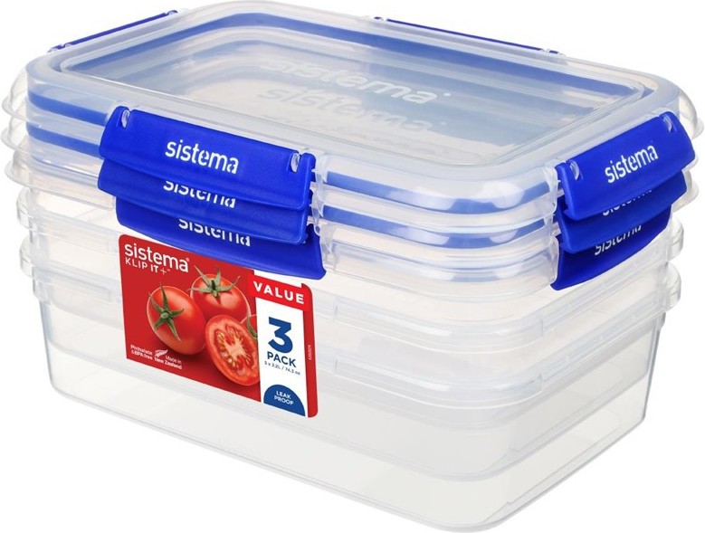  Sistema Klip It Containers 2Ltr (Pack of 3) 