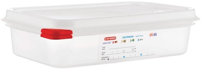  Araven Polypropylene 1/4 Gastronorm Food Containers 1.8Ltr (Pack of 4) 
