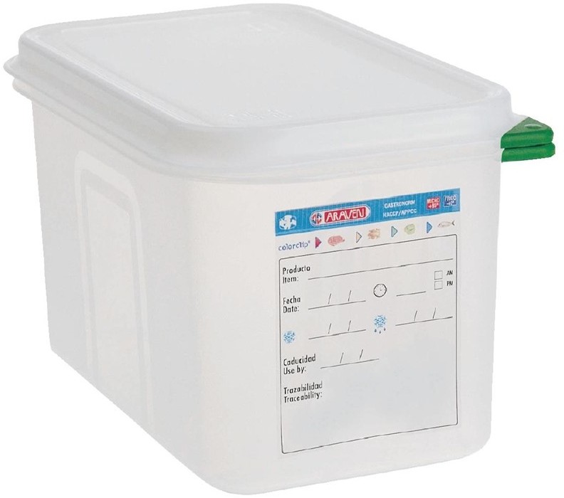  Araven Polypropylene 1/4 Gastronorm Food Containers 4.3Ltr (Pack of 4) 