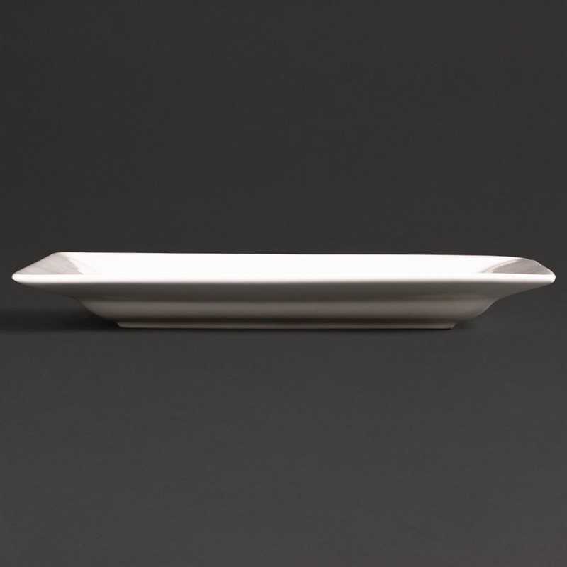  Lumina Wide Rim Rectangular Plates 200x 130mm (Pack of 6) 