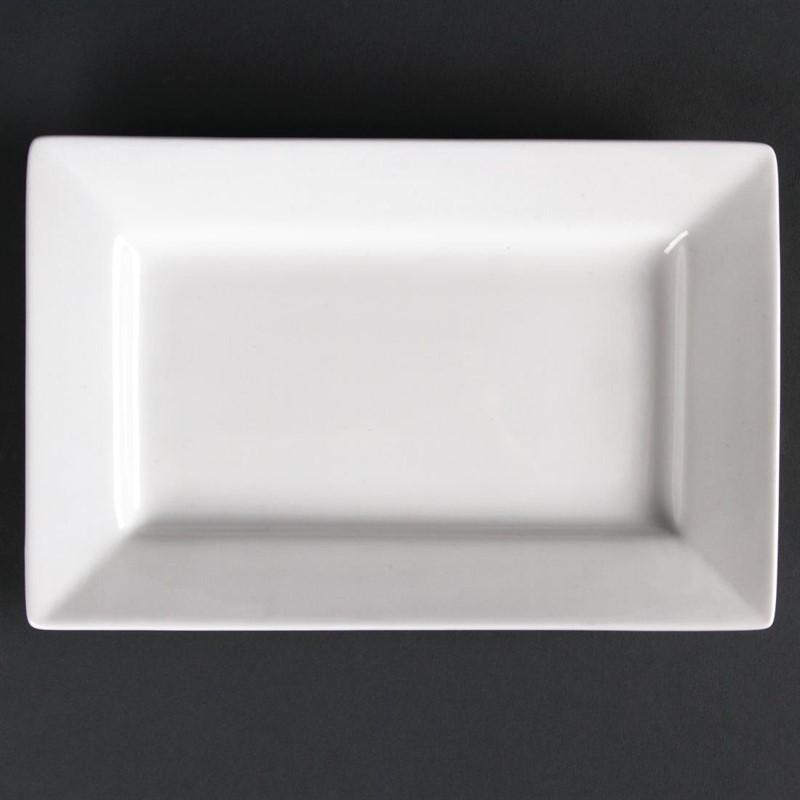  Lumina Wide Rim Rectangular Plates 200x 130mm (Pack of 6) 
