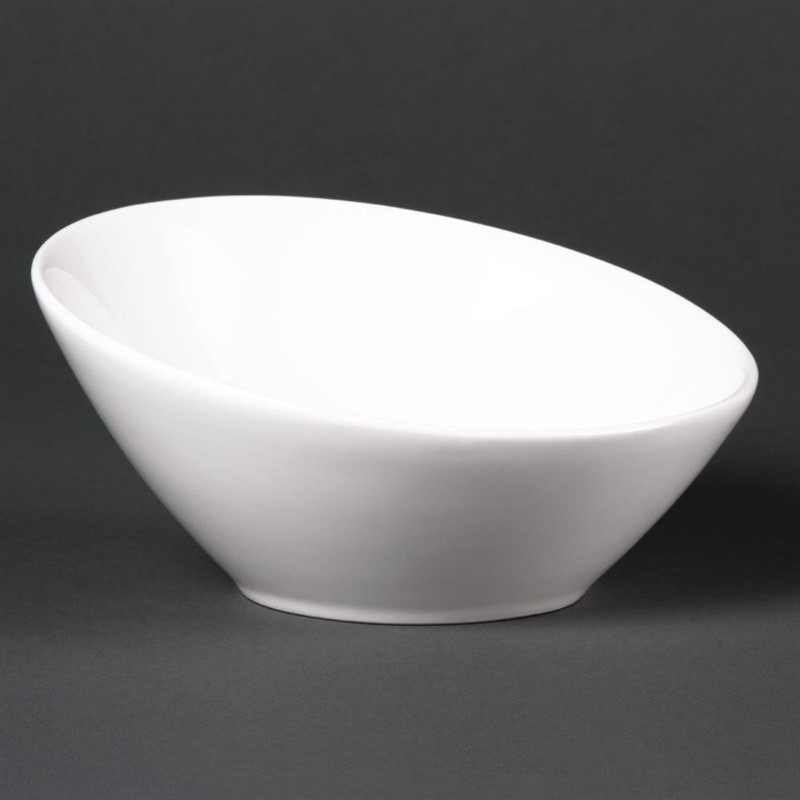  Lumina Fine China Oval Sloping Bowls 148mm (Pack of 6) 
