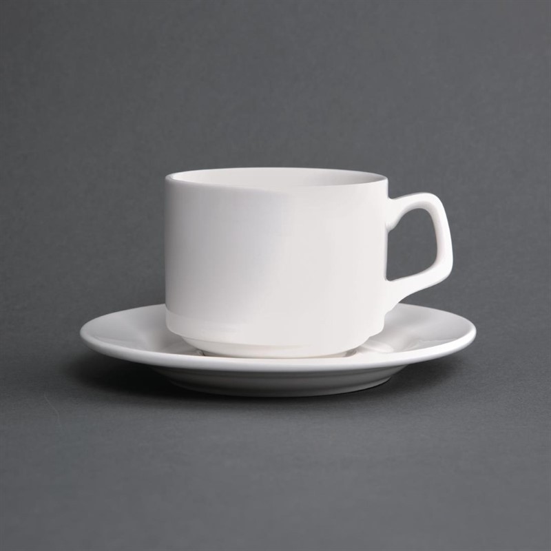  Lumina Fine China Stacking Cup 200ml (Pack of 6) 