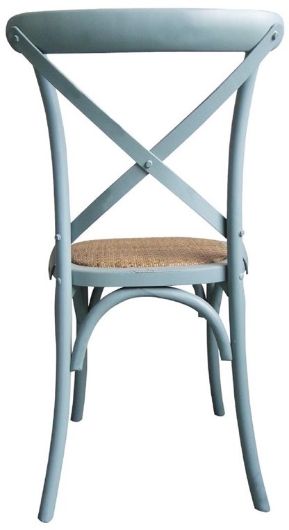  Bolero Blue Bentwood Chairs with Metal Cross Backrest (Pack of 2) 