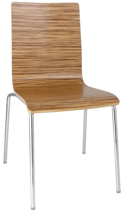  Bolero Square Back Side Chair Zebrano (Pack of 4) 