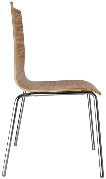  Bolero Square Back Side Chair Zebrano (Pack of 4) 