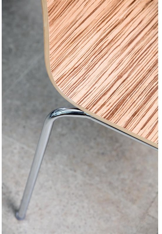  Bolero Square Back Side Chair Zebrano (Pack of 4) 