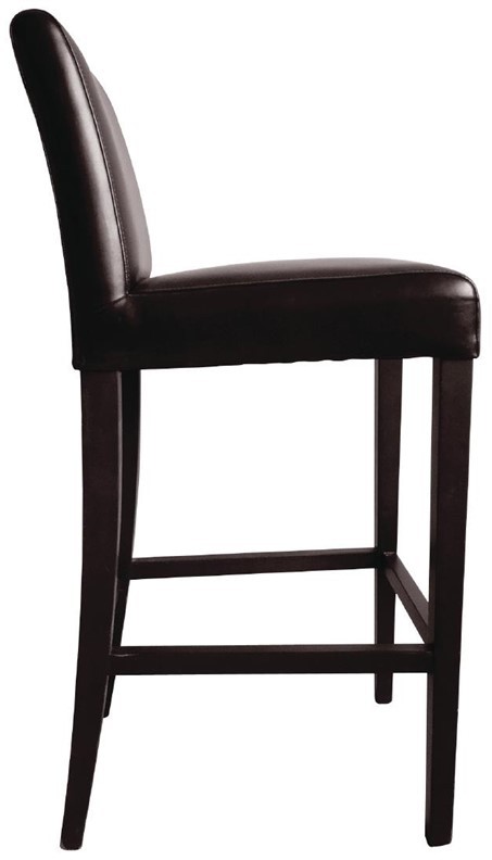  Bolero Faux Leather High Bar Stool Brown (Single) 