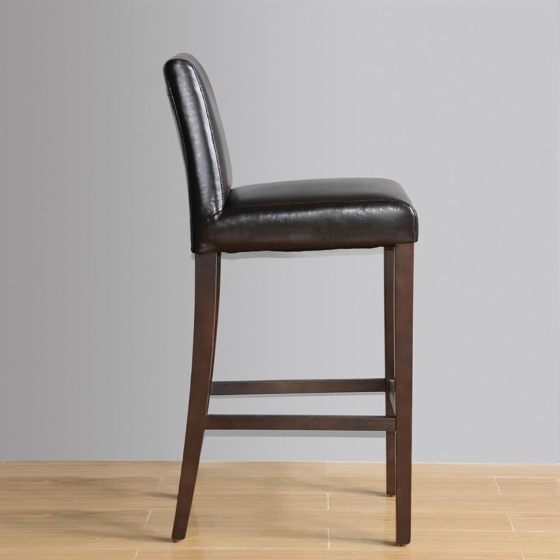  Bolero Faux Leather High Bar Stool Brown (Single) 