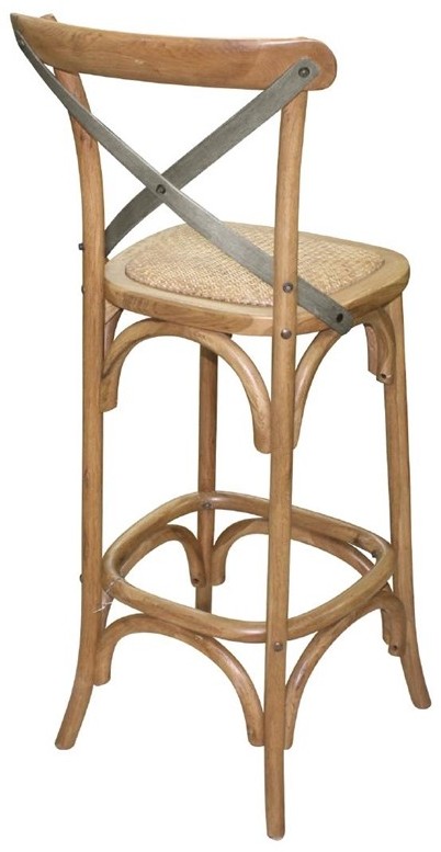  Bolero Wooden Barstool with Backrest 