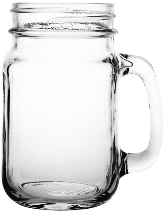  Olympia Handled Jam Jar Glasses 450ml (Pack of 12) 