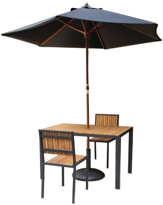  Bolero DS150 - Steel & Acacia SideChair (Pack 4) 
