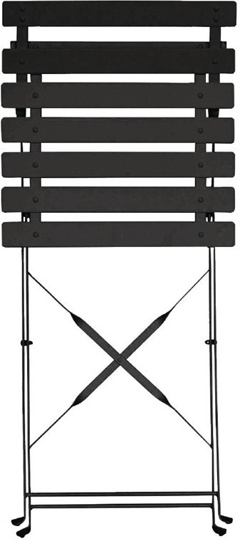  Bolero GH553 - Black Pavement Style Steel Chairs (Pack 2) 