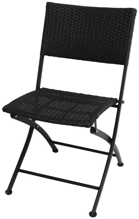  Bolero PE Wicker Folding Chair Set (Pack of 2) 
