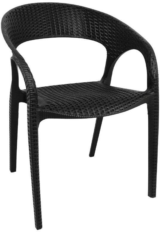  Bolero GR363 - PP Rattan Wraparound Armchair Black (Pack 4) 