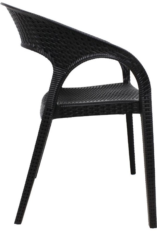  Bolero GR363 - PP Rattan Wraparound Armchair Black (Pack 4) 