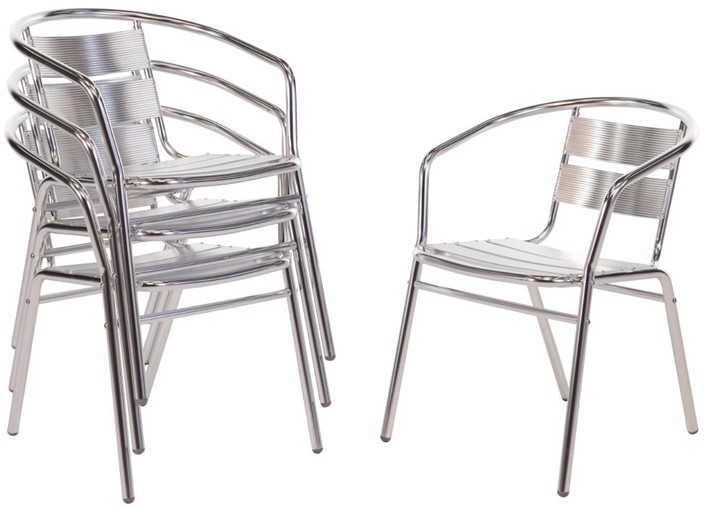  Bolero U419 - Armchair Alu. - 530x580x735mm (Pack 4) 