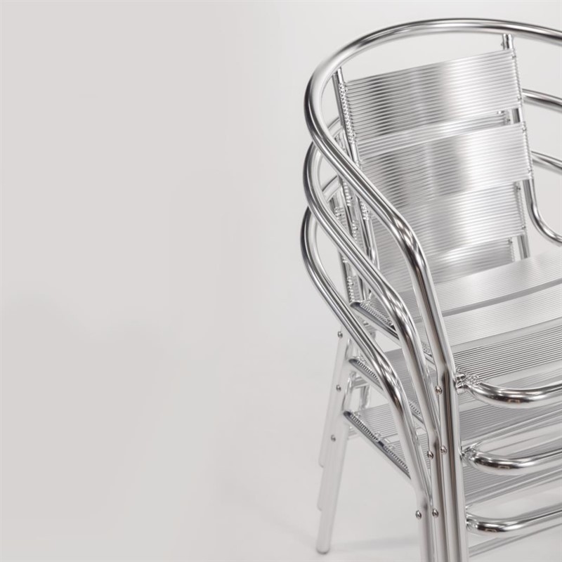  Bolero U419 - Armchair Alu. - 530x580x735mm (Pack 4) 