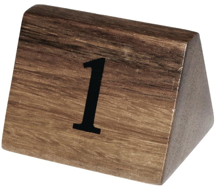  Olympia Acacia Table Number Signs Numbers 1-10 