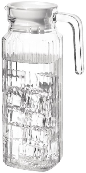  Olympia Ribbed Glass Jugs 1Ltr (Pack of 6) 
