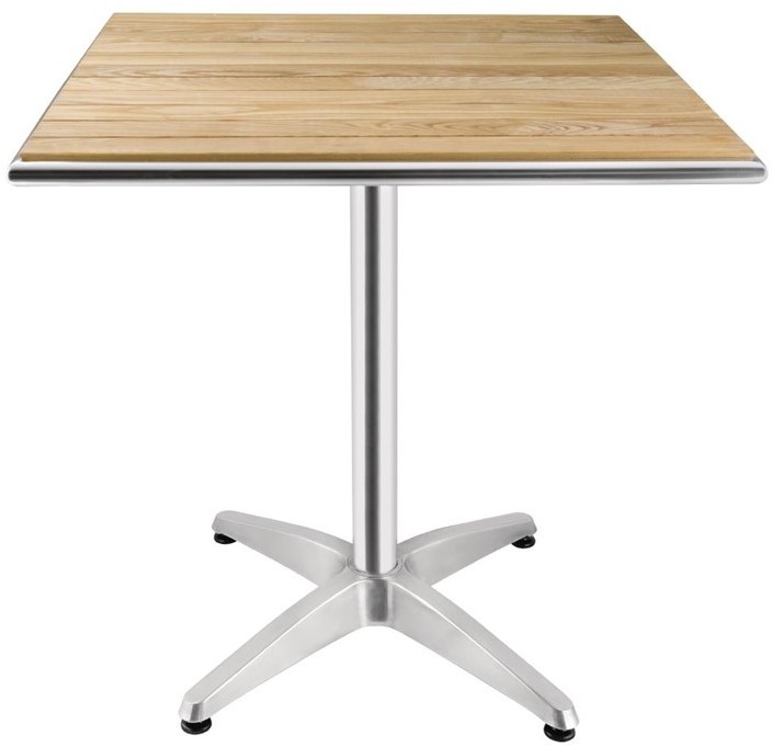  Bolero Square Ash Top Bistro Table 700mm (Single) 