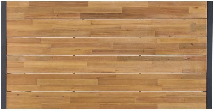  Bolero Acacia Wood and Steel Rectangular Industrial Table 1800mm 