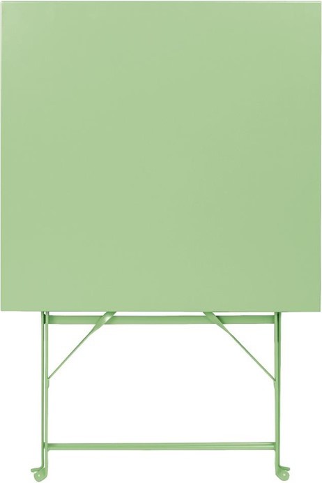  Bolero Square Pavement Style Steel Folding Table Light Green 600mm 
