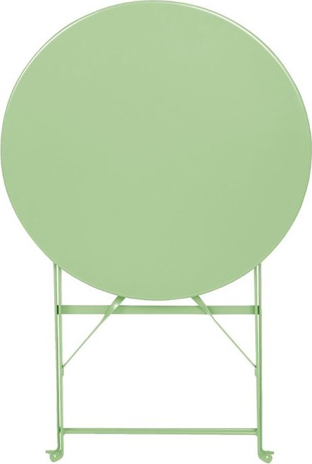  Bolero Round Pavement Style Steel Folding Table Light Green 595mm 