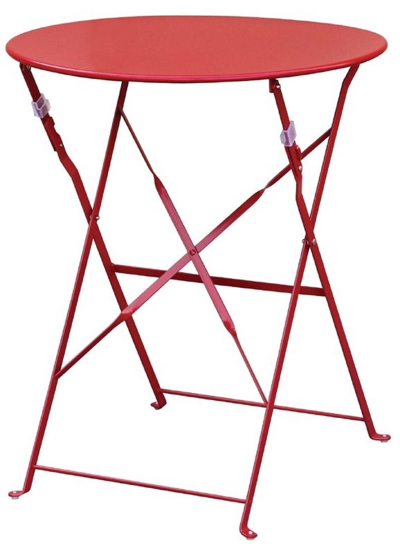  Bolero Red Pavement Style Steel Table 595mm 